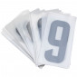 CHIFFRE PLAQUE PVC MOTO/SCOOTER 45mm 9 (VENDU PAR 10) 3700948121283