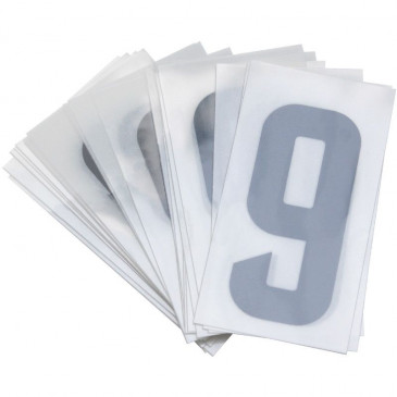 CHIFFRE PLAQUE PVC MOTO/SCOOTER 45mm 9 (VENDU PAR 10) 3700948121283