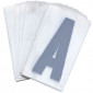 LETTRE PLAQUE PVC MOTO/SCOOTER 45mm A (VENDU PAR 10) 3700948121436
