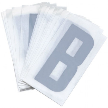 LETTER FOR LICENSE PLATE PVC MOTORBIKE/SCOOTER 45mm B (SOLD PER 10) 3700948121450