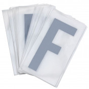 LETTRE PLAQUE PVC MOTO/SCOOTER 45mm F (VENDU PAR 10) 3700948121542