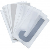 LETTRE PLAQUE PVC MOTO/SCOOTER 45mm J (VENDU PAR 10) 3700948121603