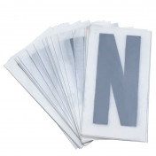 LETTRE PLAQUE PVC MOTO/SCOOTER 45mm N (VENDU PAR 10) 3700948121689