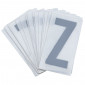 LETTRE PLAQUE PVC MOTO/SCOOTER 45mm Z (VENDU PAR 10) 3700948121894