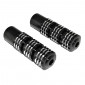 FOOTREST FOR MOPED REPLAY (FOR PILOT) - ROUND PROFILE - BLACK KNURLED ALUMINIUM FOR PEUGEOT 103/MBK 51 (PAIR) 3700948038192