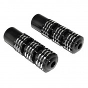 REPOSE PIED CYCLO REPLAY PILOTE ROND MOLETE ALU NOIR POUR PEUGEOT 103/MBK 51 (PAIRE) 3700948038192