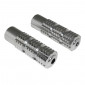 FOOTREST FOR MOPED REPLAY (FOR PILOT) - ROUND PROFILE - CHROME KNURLED ALUMINIUM FOR PEUGEOT 103/MBK 51 (PAIR) 3700948038185