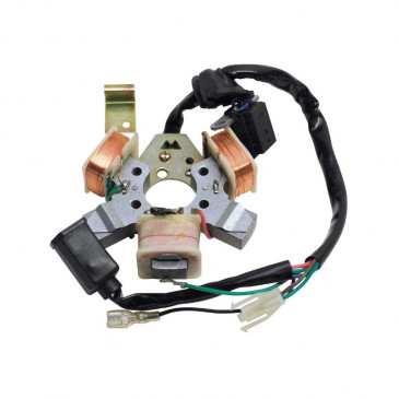 STATOR ALLUMAGE CYCLO ADAPTABLE PEUGEOT 103 ELECTRONIQUE 6V AVEC CAPTEUR ET SANS PLATINE -P2R- 3700948063002