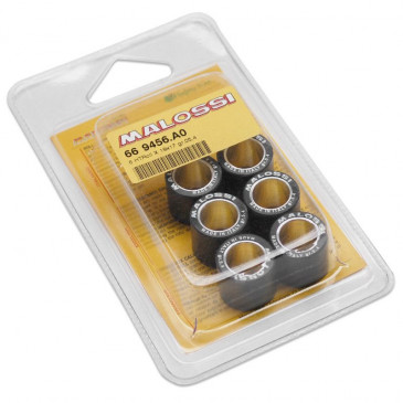 GALET/ROULEAU MAXISCOOTER MALOSSI 19x17 5,4g (x6) POUR PIAGGIO 125 BEVERLY, FLY, LIBERTY, MP3, YOURBAN VESPA LX ET GTS, X10, x9, X8, X7, X-EVO (669456A0) 3700948133262