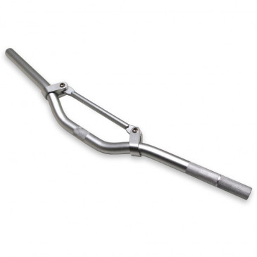 GUIDON SCOOT REPLAY STREET ALU ARGENT MAT L625MM AVEC BARRE DE RENFORT (H40MM SOUS BARRE) 3700948036525