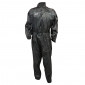 RAIN SUIT - ONE PIECE - ADX BLACK L (ADJUSTABLE WAIST+GUSSET WITH ZIP AND PRESS STUD FOR LOWER LEG SECTION + CARRYING BAG)
