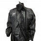 RAIN SUIT - ONE PIECE - ADX BLACK L (ADJUSTABLE WAIST+GUSSET WITH ZIP AND PRESS STUD FOR LOWER LEG SECTION + CARRYING BAG)