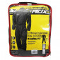 COMBINAISON DE PLUIE ADX NOIR XXL (CEINTURE D'AJUSTEMENT + SOUFFLET AVEC ZIP ET PRESSIONS AU PIED + SAC DE TRANSPORT) 3700948013311