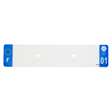 BANDE PLAQUE AUTO 520x110 POUR PVC VIERGE DEP. 01/EURO (VENDU A L'UNITE)