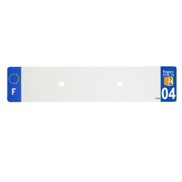 BANDE PLAQUE AUTO 520x110 POUR PVC VIERGE DEP. 04/EURO (VENDU A L'UNITE)