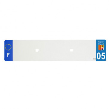 BANDE PLAQUE AUTO 520x110 POUR PVC VIERGE DEP. 05/EURO (VENDU A L'UNITE)