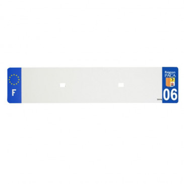 BANDE PLAQUE AUTO 520x110 POUR PVC VIERGE DEP. 06/EURO (VENDU A L'UNITE)