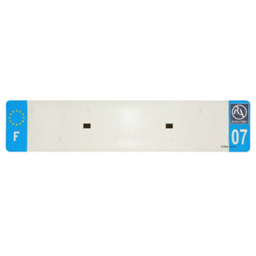 BANDE PLAQUE AUTO 520x110 POUR PVC VIERGE DEP. 07/EURO (VENDU A L'UNITE)