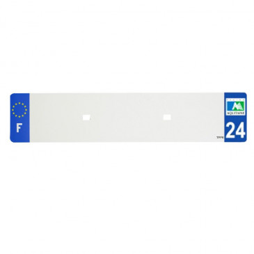 BANDE PLAQUE AUTO 520x110 POUR PVC VIERGE DEP. 24/EURO (VENDU A L'UNITE)