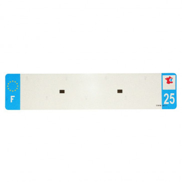 BANDE PLAQUE AUTO 520x110 POUR PVC VIERGE DEP. 25/EURO (VENDU A L'UNITE) 3700948117880