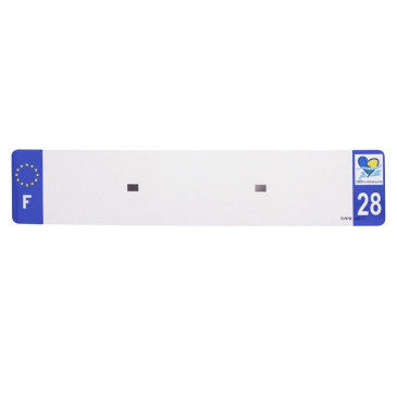 BANDE PLAQUE AUTO 520x110 POUR PVC VIERGE DEP. 28/EURO (VENDU A L'UNITE)