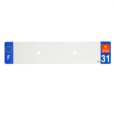 PLASTIC STRIP FOR BLANK PVC LICENSE PLATE (CAR FORMAT 520X110)-DEPT 31/EUROPE (SOLD PER UNIT)