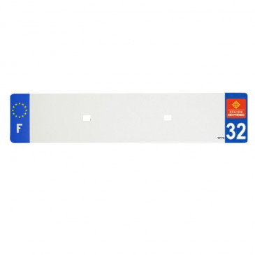 BANDE PLAQUE AUTO 520x110 POUR PVC VIERGE DEP. 32/EURO (VENDU A L'UNITE)