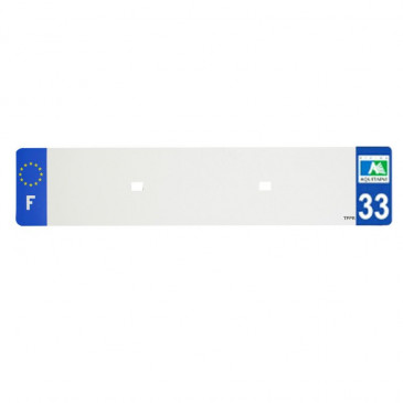 BANDE PLAQUE AUTO 520x110 POUR PVC VIERGE DEP. 33/EURO (VENDU A L'UNITE)