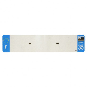 BANDE PLAQUE AUTO 520x110 POUR PVC VIERGE DEP. 35/EURO (VENDU A L'UNITE)