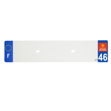 BANDE PLAQUE AUTO 520x110 POUR PVC VIERGE DEP. 46/EURO (VENDU A L'UNITE)