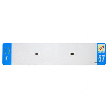 BANDE PLAQUE AUTO 520x110 POUR PVC VIERGE DEP. 57/EURO (VENDU A L'UNITE)