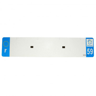 BANDE PLAQUE AUTO 520x110 POUR PVC VIERGE DEP. 59/EURO (VENDU A L'UNITE)