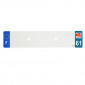 PLASTIC STRIP FOR BLANK PVC LICENSE PLATE (CAR FORMAT 520X110)-DEPT 61/EUROPE (SOLD PER UNIT)