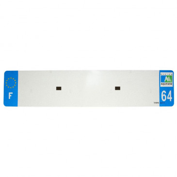 BANDE PLAQUE AUTO 520x110 POUR PVC VIERGE DEP. 64/EURO (VENDU A L'UNITE) 3700948118276