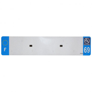 BANDE PLAQUE AUTO 520x110 POUR PVC VIERGE DEP. 69/EURO (VENDU A L'UNITE)