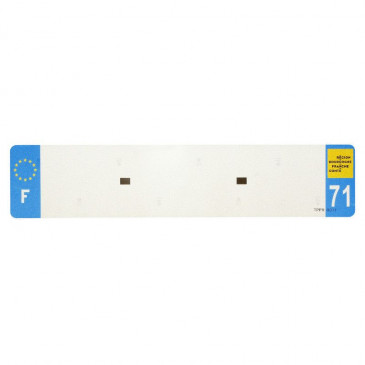 BANDE PLAQUE AUTO 520x110 POUR PVC VIERGE DEP. 71/EURO (VENDU A L'UNITE)