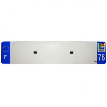 BANDE PLAQUE AUTO 520x110 POUR PVC VIERGE DEP. 76/EURO (VENDU A L'UNITE)