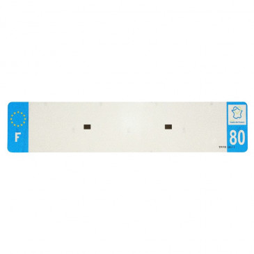 BANDE PLAQUE AUTO 520x110 POUR PVC VIERGE DEP. 80/EURO (VENDU A L'UNITE)