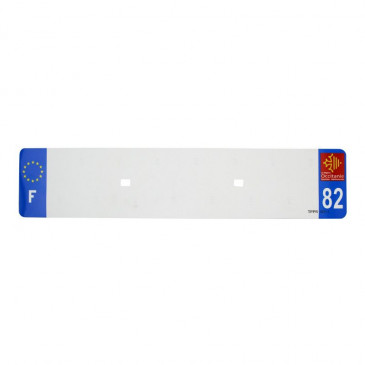 BANDE PLAQUE AUTO 520x110 POUR PVC VIERGE DEP. 82/EURO (VENDU A L'UNITE)