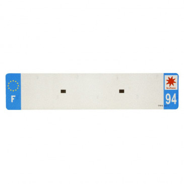 BANDE PLAQUE AUTO 520x110 POUR PVC VIERGE DEP. 94/EURO (VENDU A L'UNITE) 3700948118573