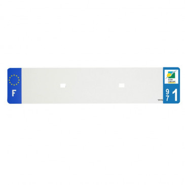 BANDE PLAQUE AUTO 520x110 POUR PVC VIERGE DEP.971/EURO (VENDU A L'UNITE) 3700948118610