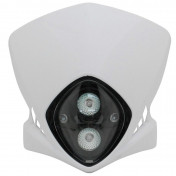 HEADLIGHT FAIRING FOR 50cc MOTORBIKE REPLAY DUKE -WHITE- HALOGEN BULBS 2x20W 8430525075290