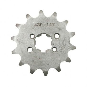 GEARBOX OUTPUT SPROCKET FOR 50cc MOTORBIKE DERBI 50 SENDA EURO 2 + EURO 3, GPR/GILERA 50 SMT, RCR 420 14 TEETH -SELECTION P2R- 3700948061442