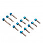KIT FASTENER REPLAY FOR KICK STARTER COVER (STEEL) WITH BLUE OVAL HEAD FOR MBK 50 BOOSTER/YAMAHA 50 BWS (SET OF 12)