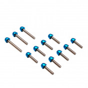 KIT FASTENER REPLAY FOR KICK STARTER COVER (STEEL) WITH BLUE OVAL HEAD FOR MBK 50 BOOSTER/YAMAHA 50 BWS (SET OF 12) 3700948040782