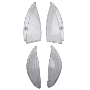 LENS FOR FLASHER FOR SCOOT PEUGEOT 50 VIVACITY FRONT+REAR TRANSPARENT (x4) -REPLAY 3700948031209