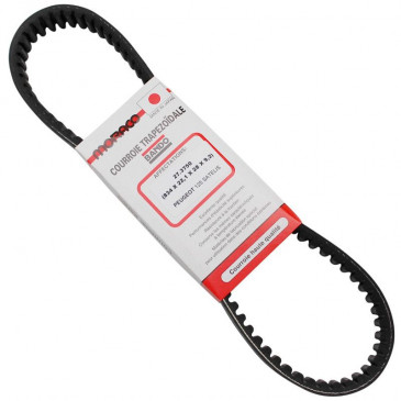 COURROIE MAXISCOOTER ADAPTABLE PEUGEOT 125 SATELIS 2004>, CITYSTAR IE 4T 2011>2015, CITYSTAR RS 2016>2018, PULSION 2019> (834 x 22,6 x 10 x 28°) -BANDO S17-007- 8435485201222