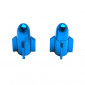 VALVE CAP-SCHRADER - REPLAY "ROCKET" ALUMINIUM BLUE (PAIR)