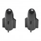 VALVE CAP-SCHRADER - REPLAY "ROCKET" ALUMINIUM BLACK (PAIR)