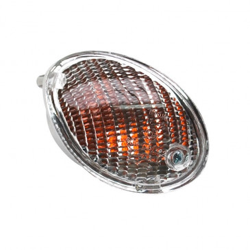 CLIGNOTANT SCOOT ADAPTABLE MBK 50 OVETTO 2003>2007/YAMAHA 50 NEOS 2003>2007 AV DROIT TRANSPARENT (HOMOLOGUE CE) (5RN-H3320-00) -SELECTION P2R- 8430525083448